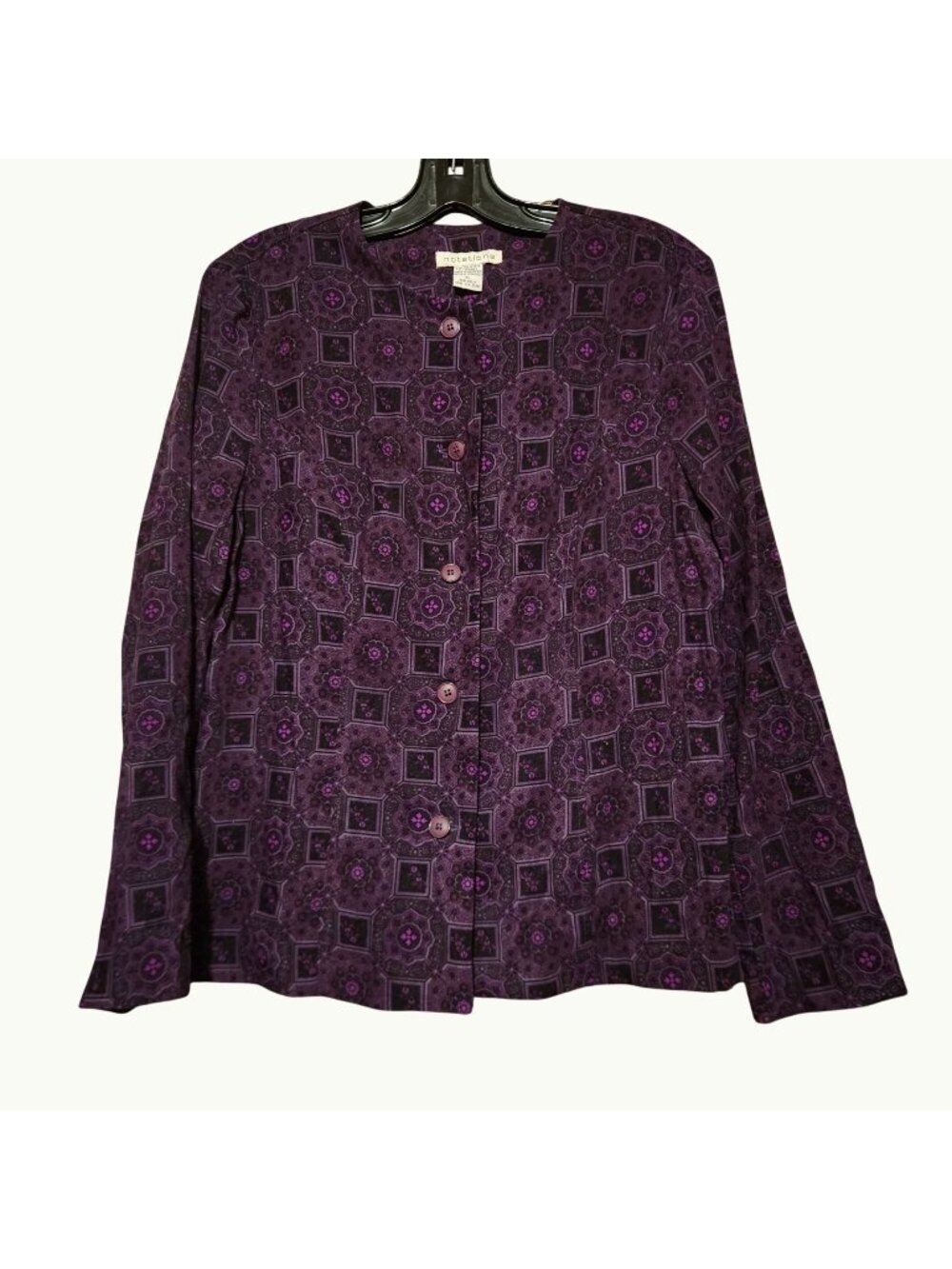 Notations Purple Hues Granny Core Button Front Shacket/ Suit Jacket Size XL